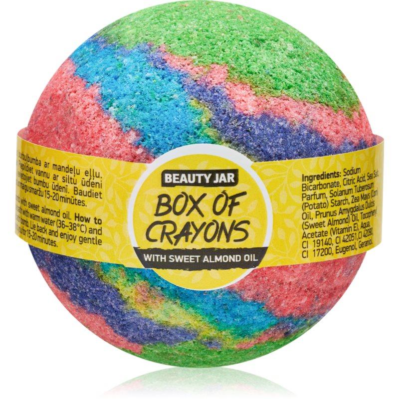 Beauty Jar Box Of Crayons koupelová bomba s mandlovým olejem a vůní třešňové máty 150 g