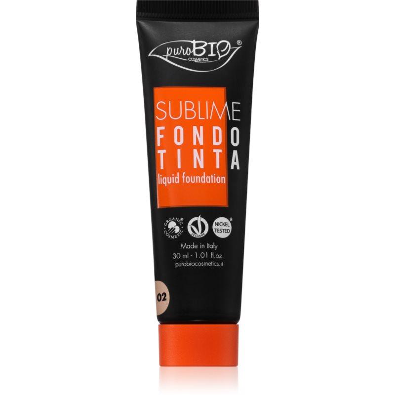 puroBIO Cosmetics Sublime tekutý make-up odstín 02 30 ml