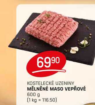 MĚLNĚNÉ MASO VEPŘOVÉ 600 g 