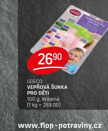 VEPŘOVÁ ŠUNKA PRO DĚTI 100g