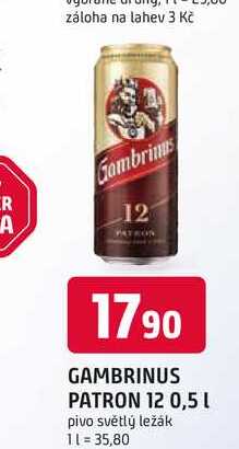 GAMBRINUS PATRON 12 0,5 l
