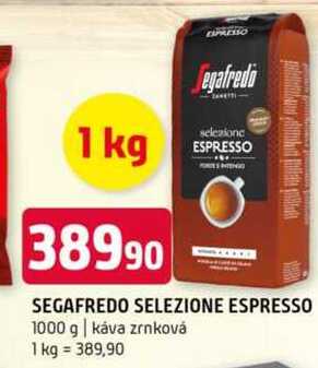 Segafredo selezione espresso 1000 g káva zrnková