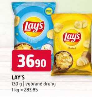 LAY'S 130 g vybrané druhy