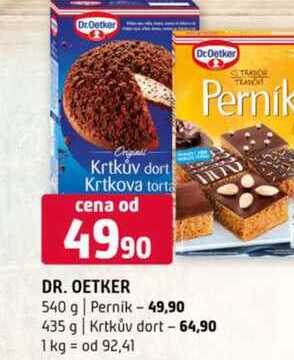 Dr.Oetker Pernik 540 g Krtkův dort 435g