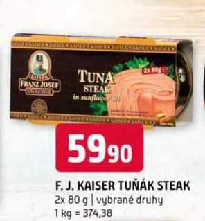 F.j.Kaiser tuňák steak 2x 80 g vybrané druhy