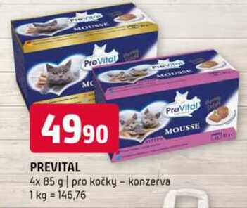 PreVital 4x 85 g pro kočky konzerva 
