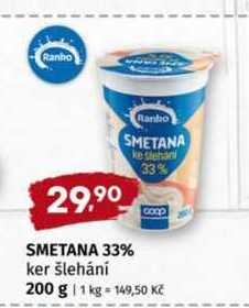 Smetana ke šlehání 33% 200g