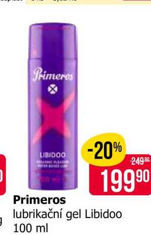 Primeros lubrikační gel Libidoo 100 ml  