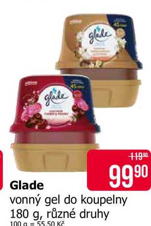 Glade vonný gel do koupelny 180 g, různé druhy 