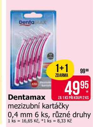 Dentamax mezizubní kartáčky 0,4 mm 6 ks