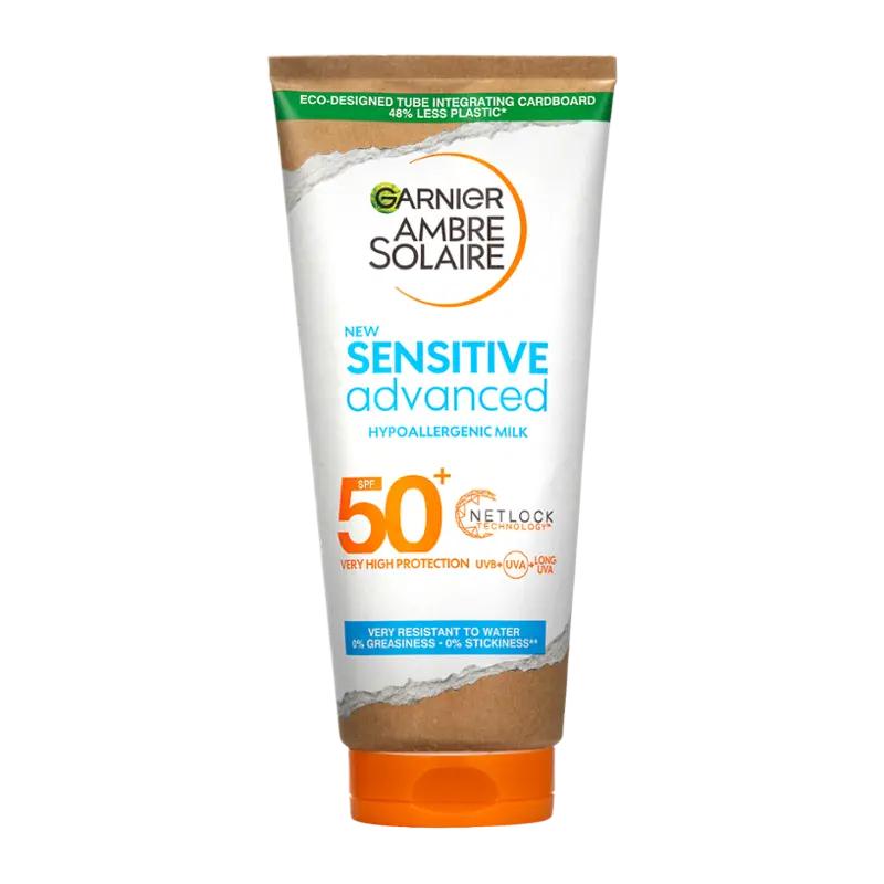 Garnier Mléko na opalování Sensitive Advanced SPF50+, 175 ml