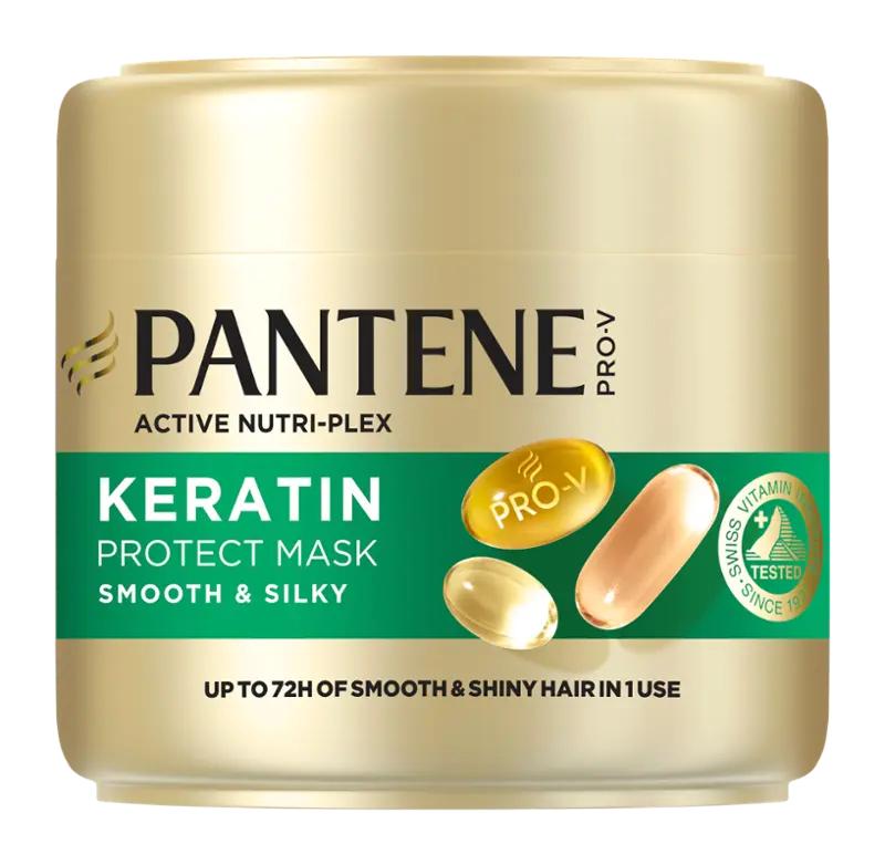 Pantene Maska na vlasy Pro-V Smooth & Sleek Keratin Protect M, 300 ml