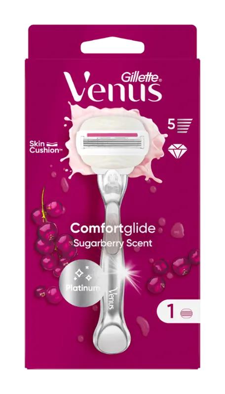 Gillette Dámský holicí strojek Comfortglide Sugarberry Plus Olay, 1 ks