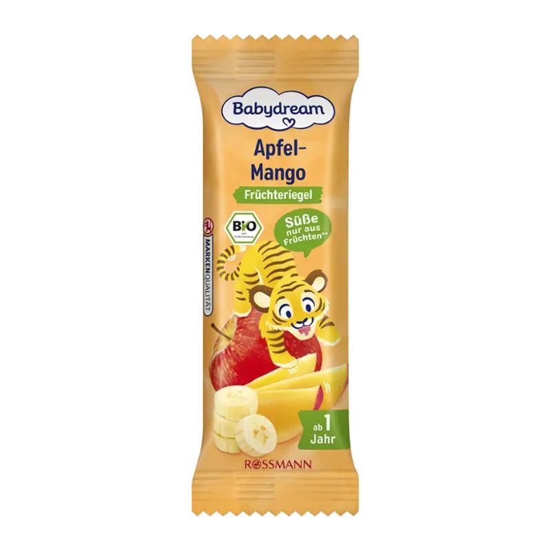 Babydream BIO ovocná tyčinka, jablko, banán a mango, 100 g