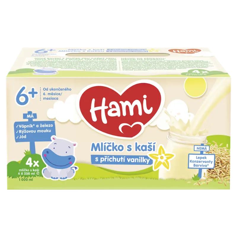 Hami Mlíčko s kaší s příchutí vanilky 4 x 250 ml, 1000 ml