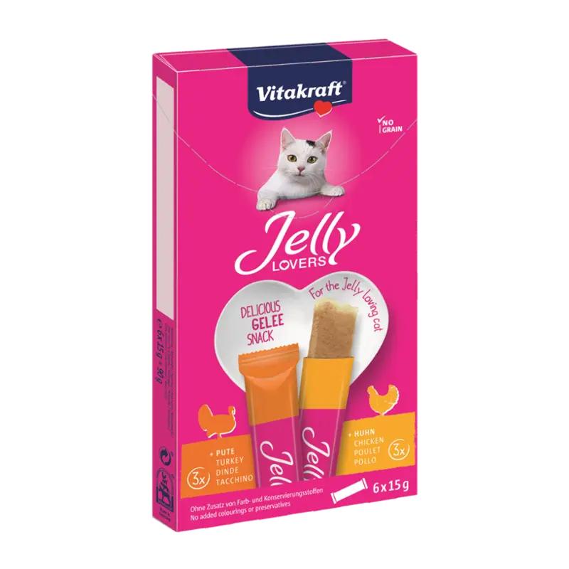 Vitakraft Jelly Lovers kuře a krůta 6x 15 g, 90 g