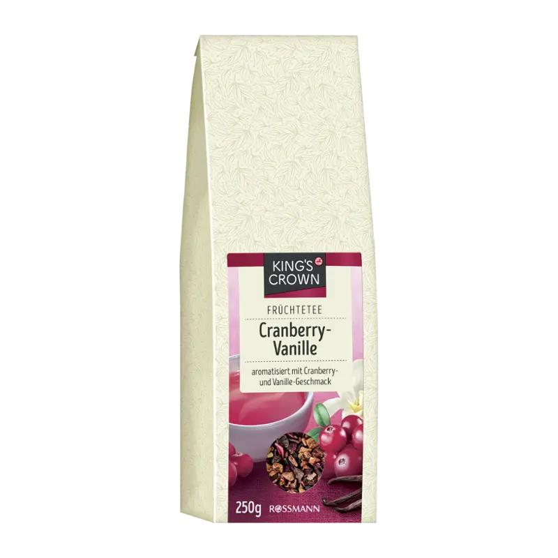 King's Crown Sypaný ovocný čaj brusinka a vanilka, 250 g