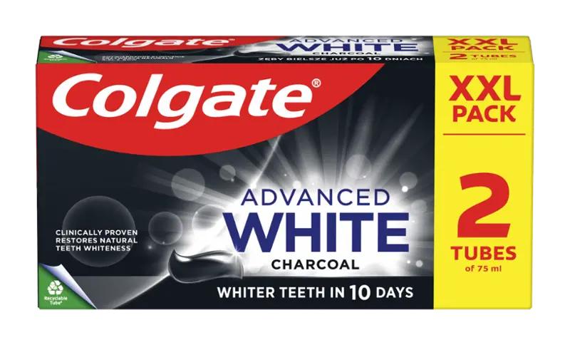 Colgate Zubní pasta Advanced White Charcoal Duopack, 150 ml