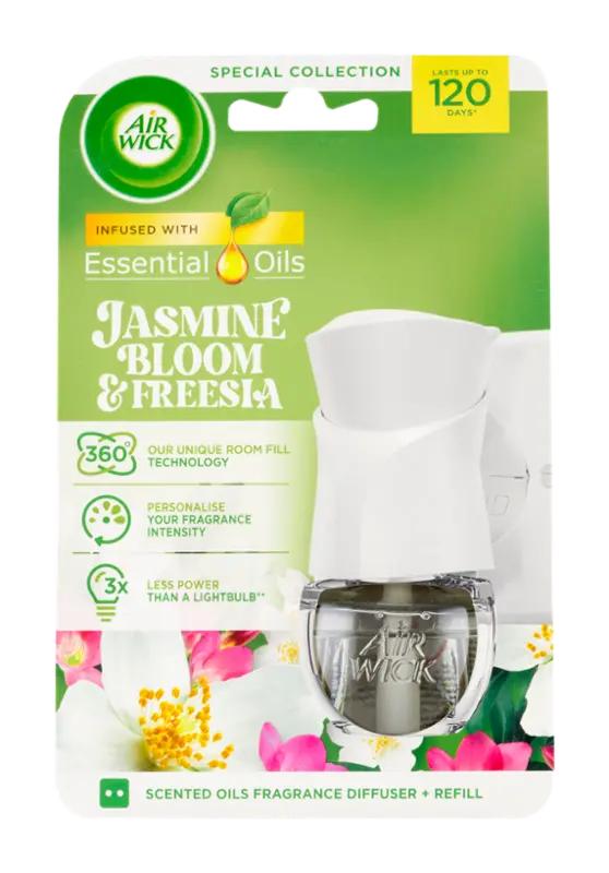 Air Wick Elektrický osvěžovač vzduchu Essential Oils strojek a náplň jasmínové květy a frézie, 19 ml