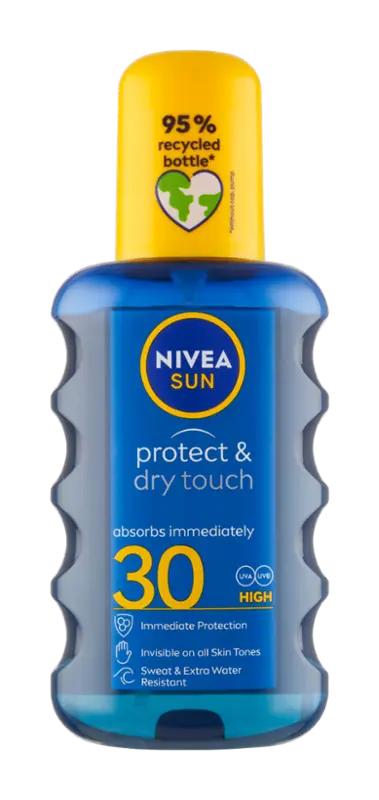 NIVEA Sprej na opalování Protect & Dry Touch SPF30, 200 ml