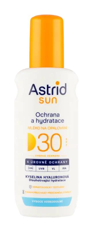 Astrid Hydratační mléko na opalování ve spreji SPF30, 200 ml