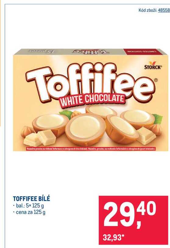 Toffifee bílé 125g