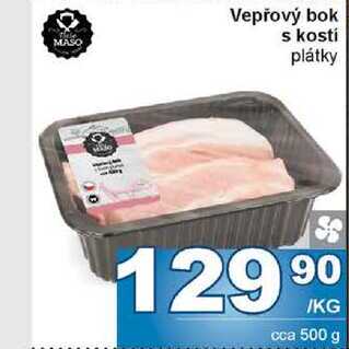Vepřový bok s kosti plátky 1kg