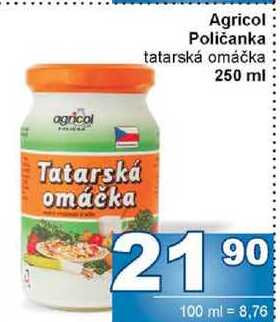 Agricol Poličanka tatarská omáčka 250ml
