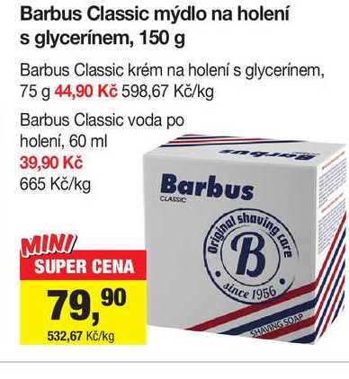 Barbus Classic voda po holení, 60 ml 