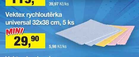 Vektex rychloutěrka universal 32x38 cm, 5 ks 