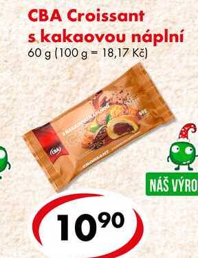 CBA Croissant skakaovou náplní, 60 g