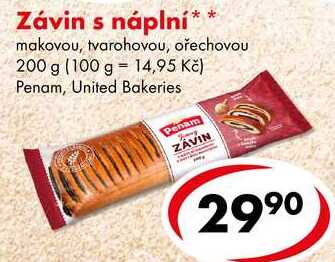 Závin s náplní, 200 g