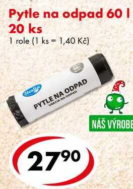 Pytle na odpad 60 I, 20 ks