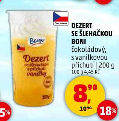 DEZERT SE ŠLEHAČKOU BONI čokoládový, 200 g 