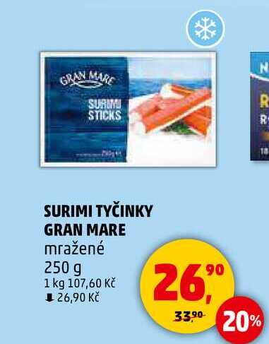 SURIMI TYČINKY GRAN MARE mražené, 250 g  