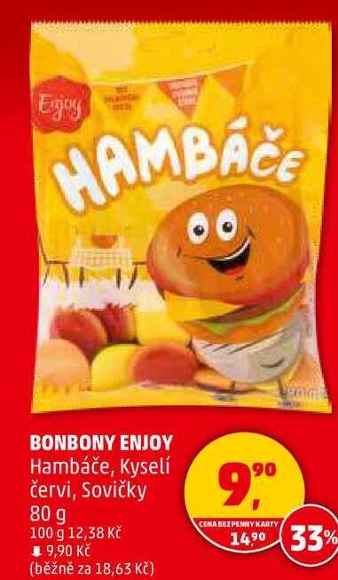 ENJOY Hambáče, kyselí červi, Sovičky, 80 g 