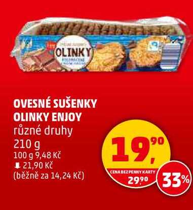 OVESNÉ SUŠENKY OLINKY ENJOY různé druhy, 210 g 