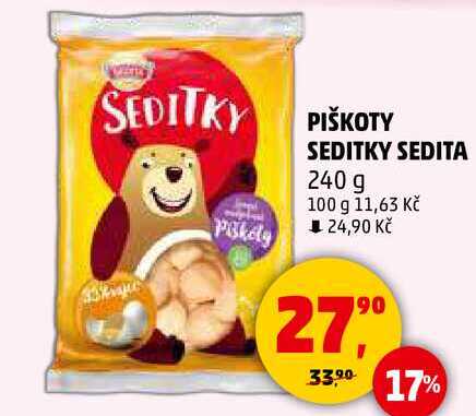 PIŠKOTY SEDITKY SEDITA, 240 g 