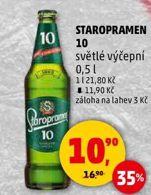 STAROPRAMEN 10 světlé výčepní, 0,5 l