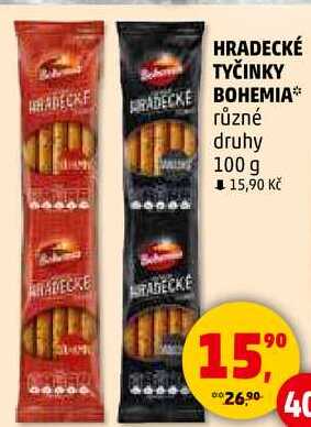 HRADECKÉ TYČINKY BOHEMIA různé druhy, 100 g