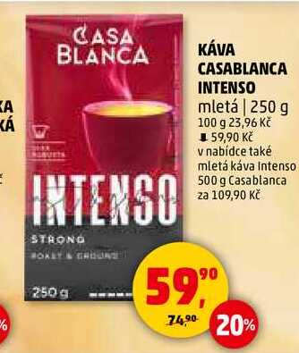 KÁVA CASABLANCA INTENSO mletá, 250 g