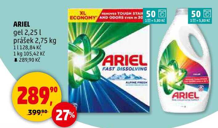 ARIEL gel, 2,25 l