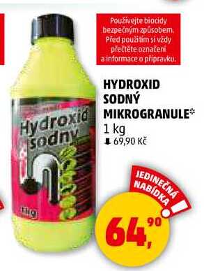 HYDROXID SODNÝ MIKROGRANULE, 1 kg  