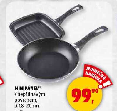 MINIPÁNEV s nepřilnavým povrchem, průměr 18-20 cm, 1 ks