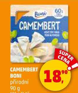 CAMEMBERT BONI přírodní, 90 g 