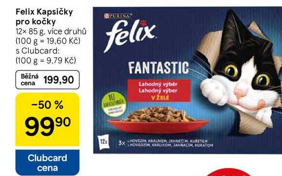 Felix Kapsičky pro kočky, 12× 85 g 