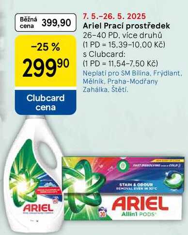 Ariel Prací prostředek, 26-40 PD, více druhů 