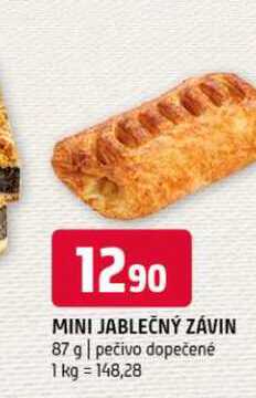 Mini jablečný závin 87 g pečivo dopečené