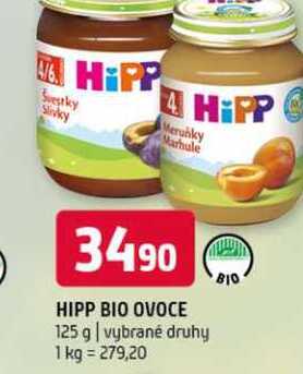 Hipp bio ovoce 125 g vybrané druhy