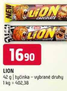 Lion 42 g  tyčinka vybrané druhy 